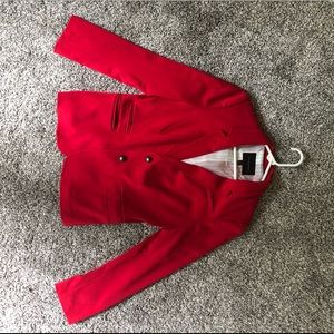 Red blazer from Banana Republic
